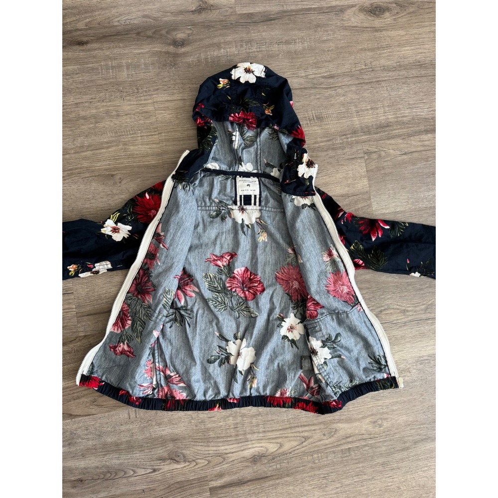 Denim & Flower Ricky Singh Girls Lightweight Hooded Floral Jacket Size 9/10 - Picture 8 of 12
